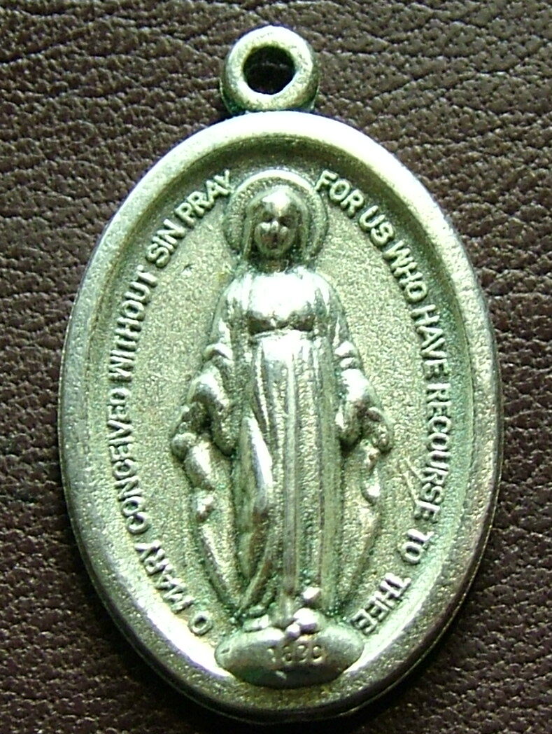1980 Medalla D'Italiano De Virgen Maria En Idioma Inglés