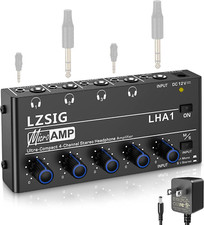 Headphone Amplifier 4 Channel Metal Stereo Audio Amplifier,Mini Earphone Splitte