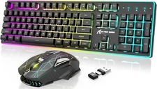 T3 2.4G Wireless Gaming Keyboard and Mouse Combo 104Key Rechargeable RGB 8D Mice