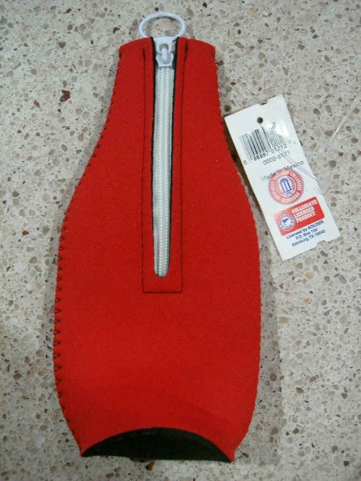 6-NUEVO UNIVERSITY OF UTAH UTES ROJO/BLANCO 12 OZ. BOTELLA KOOZIE ENFRIADOR CON CREMALLERA Foto 4 de 4