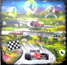 MUSSOLINI ROMANO OLIO SU TELA  cm 150 X 150 - ARCHIVIATO -