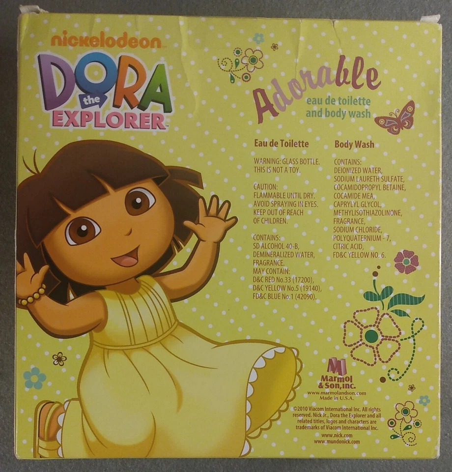 Nickelodeon Dora la Exploradora Adorable 3.4oz EDT + 8oz Jabón Corporal para Niños, NUEVO Foto 2 de 4