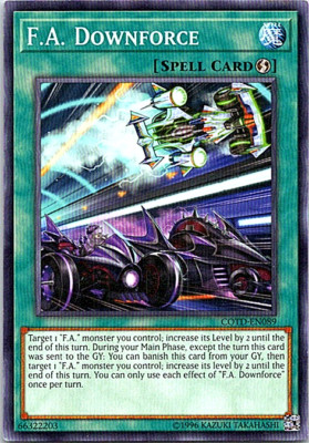 F.A. Downforce COTD-EN089 Yu-Gi-Oh! Card Light Play Unlimited