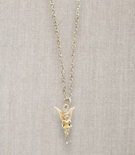 Handmade Silver Disney Tinkerbell Charm Adjustable Necklace