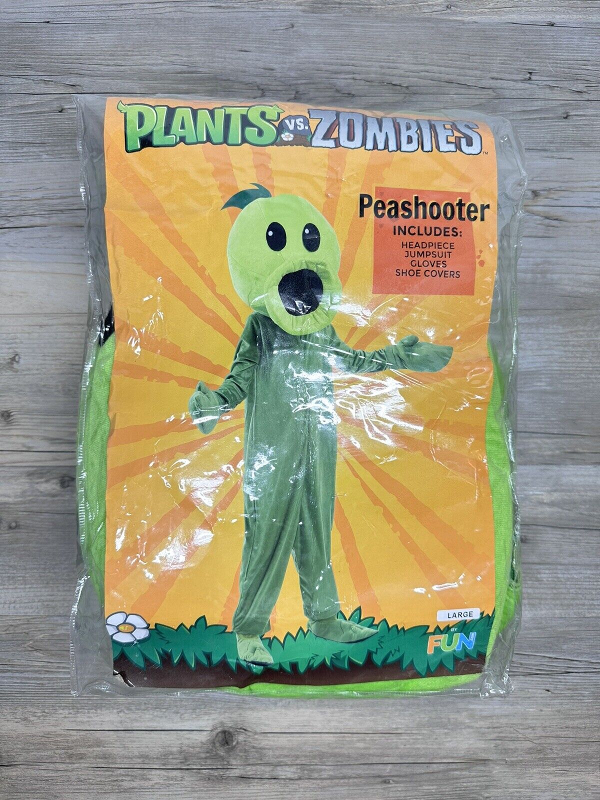 Adult Plants Vs Zombies Peashooter Costume SIZE Large Fun Costumes TERAPEAK