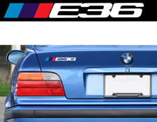 LOGO E36 POUR BMW MOTORSPORT SPORT RACING BLANC 18cm AUTOCOLLANT STICKER BA226B