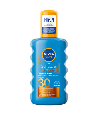 NIVEA SUN Schutz & Bräune Sonnenspray natürliche Bräune Sonnenschutz LSF30 200ml