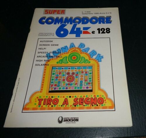 Computer : SUPER COMMODORE 64 e 128 nr. 9 del 1986 * Ottimo e Raro * - Photo 1/1