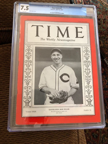 Time magazine 1937 Bob Feller CGC 7.5