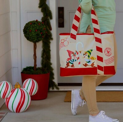 Disney Chip 'n Dale Holiday Christmas Tote Bag