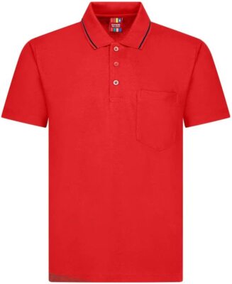 Men's Oversized Cotton T-Shirt With Buttoned Collar - Comfort Fit Short Sleeve Casual Top