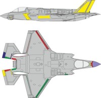 MW22 Eduard EX1013 F-35B Ram Coating 1/48 Mask For Tamiya