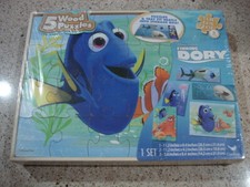 New/Sealed Cardinal/Disney Pixar Finding Dory 5 Wood Puzzles Jigsaw Puzzles