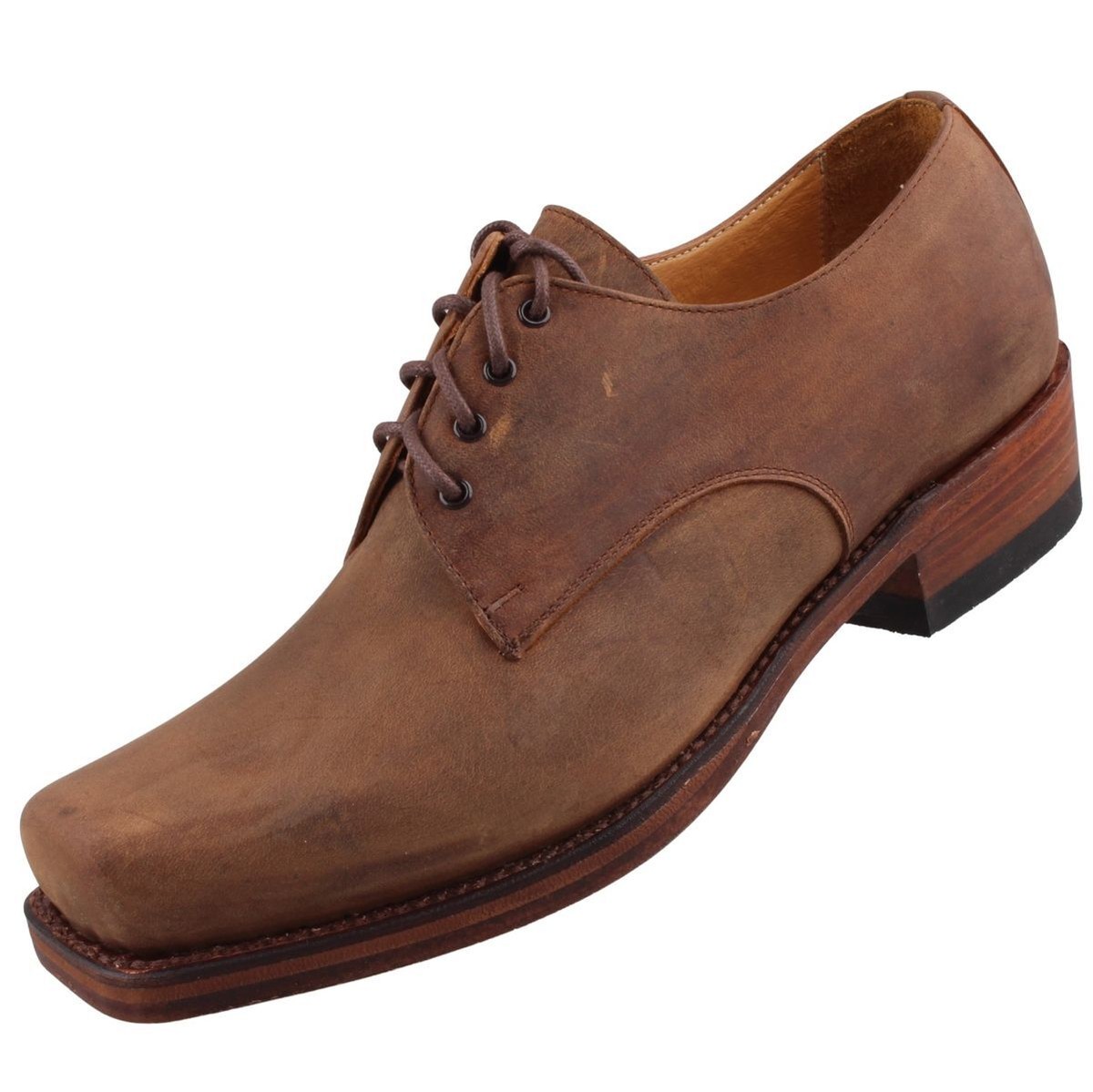 Sendra Boots Herren Halbschuh Schnürschuh Biker Braun 530-Mad Dog