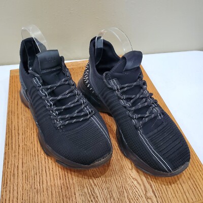 Steve Madden Spiked Sneakers Mens Size 8 M Black Breathable Athletic Shoes