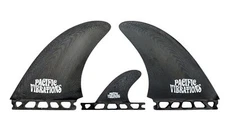 Pacific Vibrations Surfboard Fins AMT Twin + Trailer fits Futures