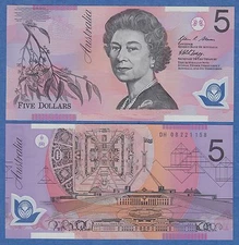 Australia 5 Dollars P 57f 2008 UNC Polymer ( P 57 f ) Queen Elizabeth II