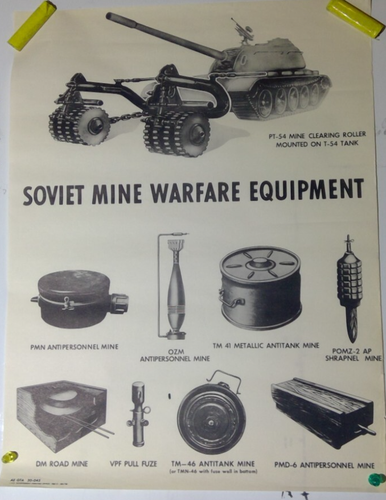 1982 US GOVERNMENT PRINTING OFFICE SOVIET MINE WARFARE EQUIPMENT POSTER - Bild 2 von 6