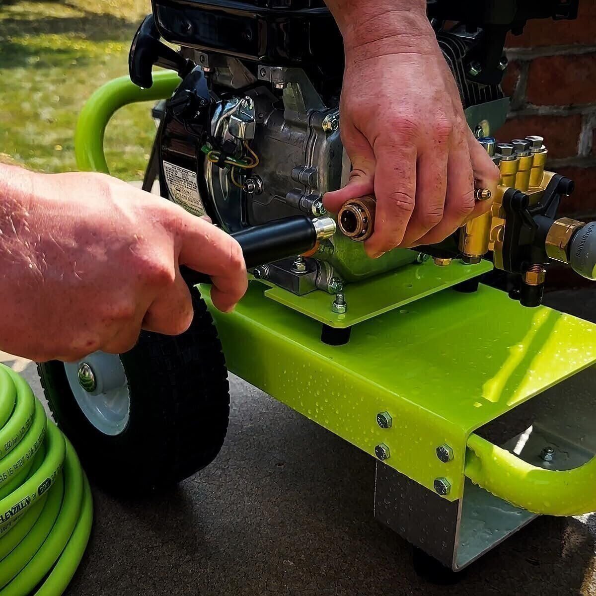 Flexzilla HFZPW426100Q-E 4200 PSI, 100' Pressure Washer Hose, 3/8 in. x 100...