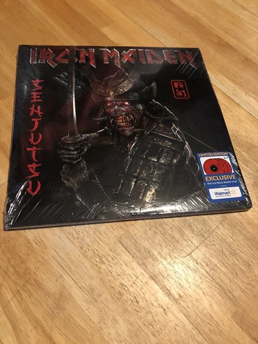 IRON MAIDEN SENJUTSU EXCLUSIVE LTD. ED. 3LP RED & BLACK MARBLE VINYL SEALED