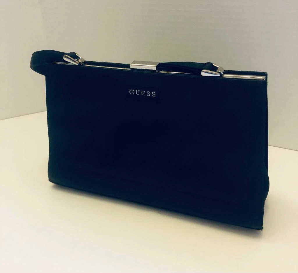 Guess Black Party Frame Handbag Clutch Purse