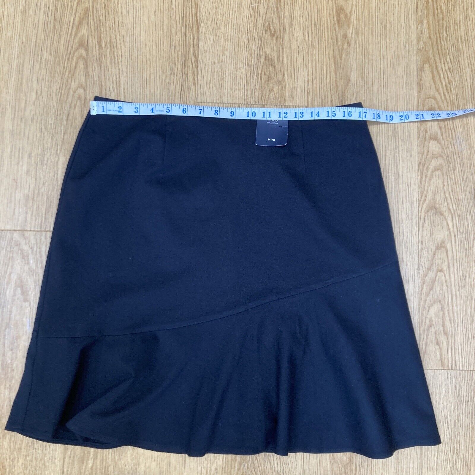 M & S Collection Black Flared Hem Lined Mini Skirt Size 16 - BNWT | eBay