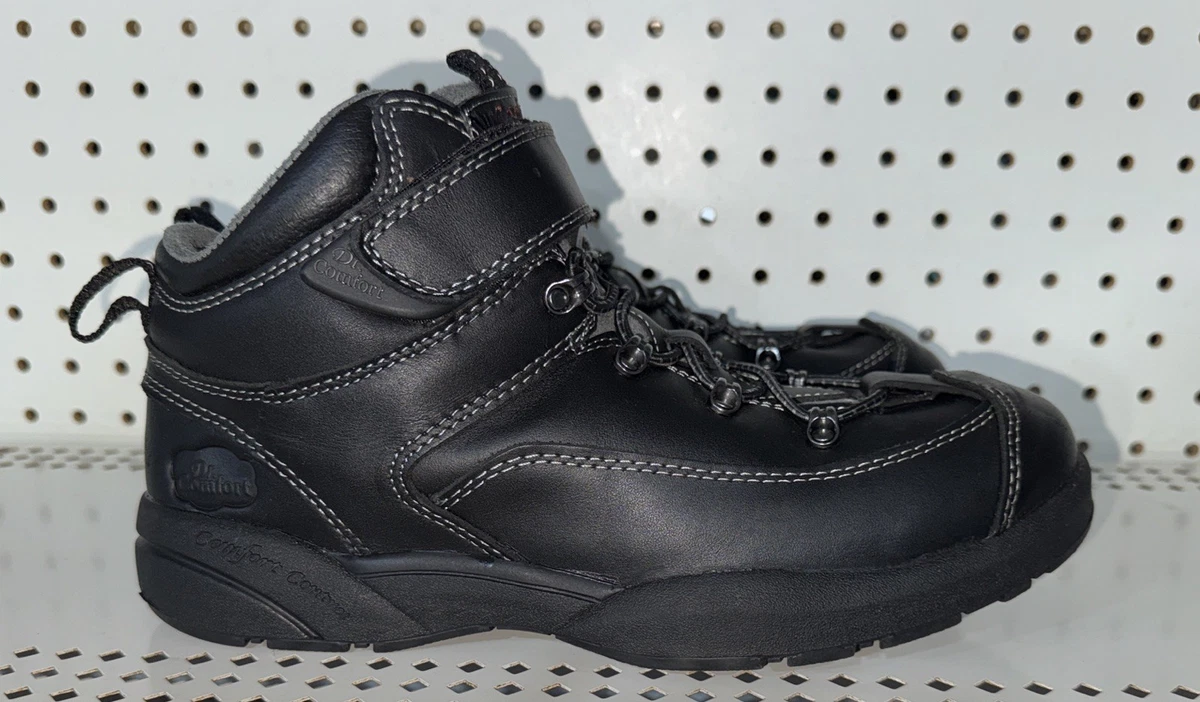 Dr. Comfort Boots with Upper Leather Black for Men for Sale 