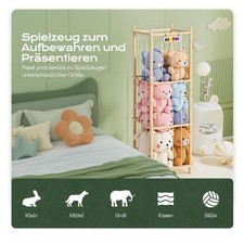 Stofftier Aufbewahrung aus Holz Zoo-Käfig zur Aufbewahrung 135 x 40 x 40 cm