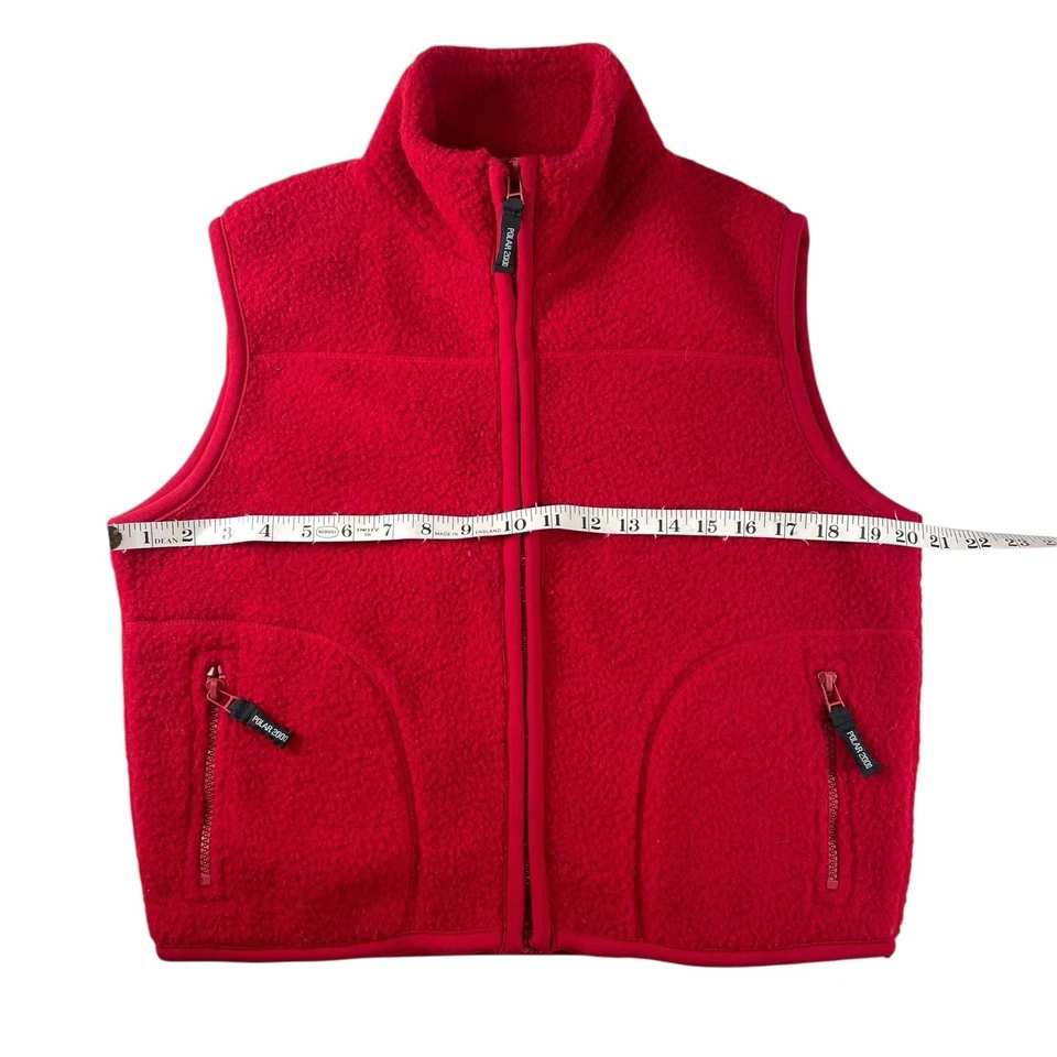 Chaleco Energie Polar 2000 Mujer Grande Rojo Polar Cremallera Completa Forrado Bolsillos Gorpcore Foto 4 de 4