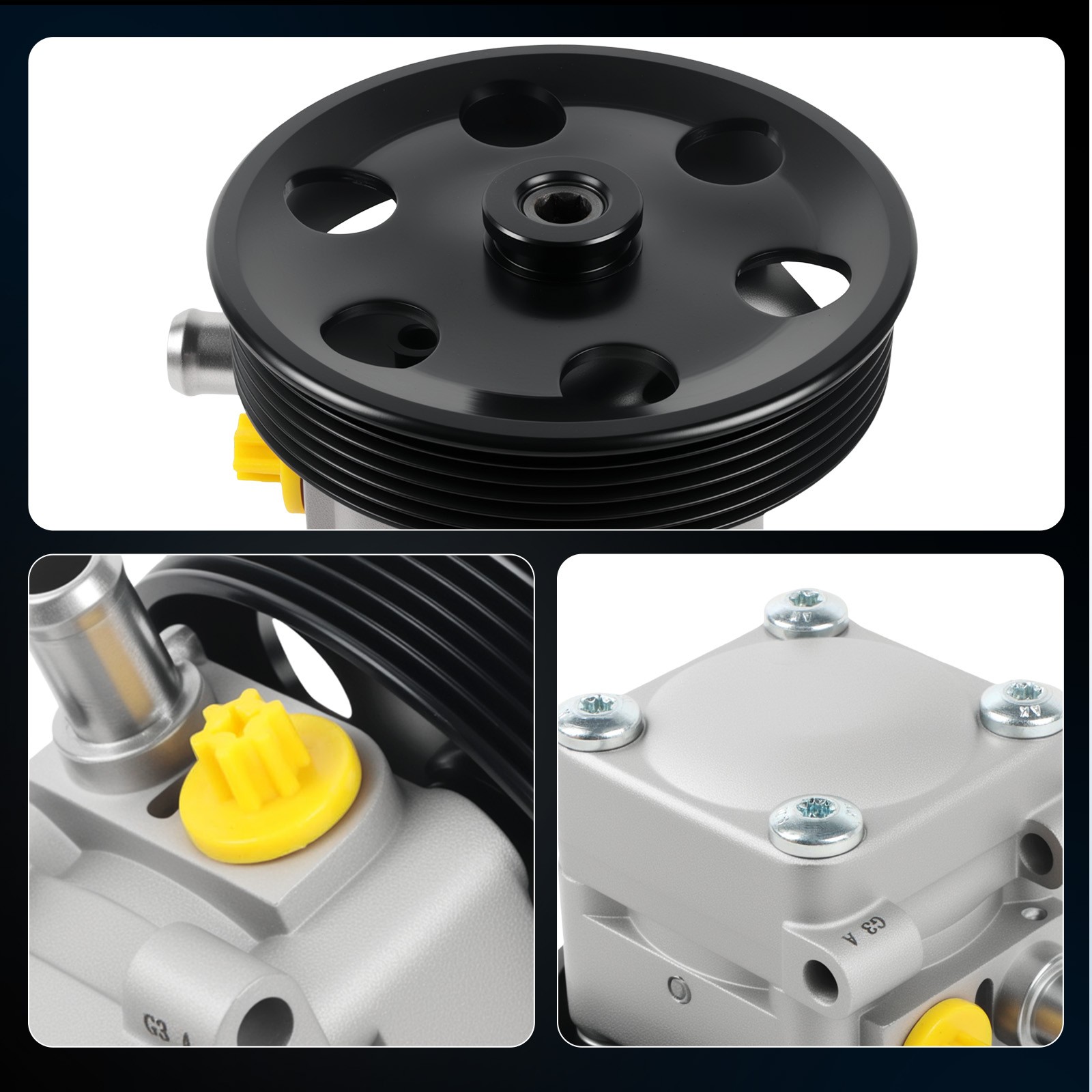 For 2014-2017 Maserati Quattroporte Ghibli V6 3.0L Power Steering Pump 268447