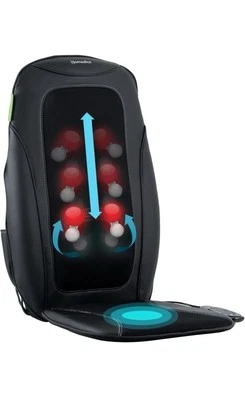 HoMedics SBM-65H-GB Shiatsu Back Massager Chair with Heat & Vibration