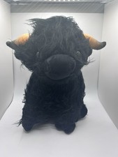 Black Cow Plush Doll Baby Stuffed Animal Soft Toys Scottish Cow New 10inch Tall
