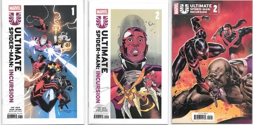 Ultimate Spider-Man Incursion 1 2 Variant 3 Lot Cover Rare Marvel Comics HTF