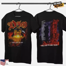 Dio Last in Line Tour Shirt Heavy Metal Rock Band Concert Shirt