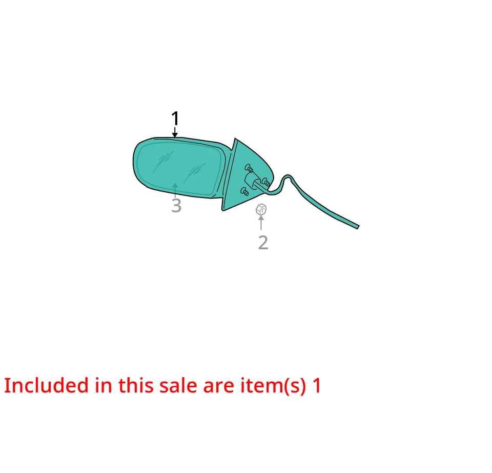 Espejo de puerta manual negro Chevrolet Trail Blazer Driver vista lateral izquierda 948383 Foto 3 de 4