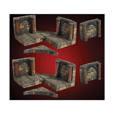 Dwarven Forge Dwarvenite Painted Vaulted Large Curved Walls NM