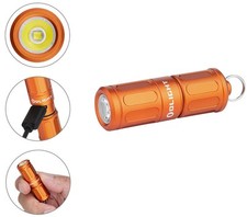 Olight I1R 2 PRO Capsule Orange USB-C Rechargeable Keychain Flashlight, 180 Lum