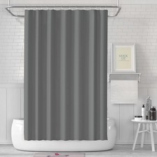 Dark Grey Shower Curtain Liner PEVA Bath Curtain with 3 Magnets Thickened Wat...