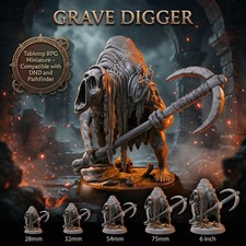 Grave Digger Miniature Undead Reaper Resin RP...