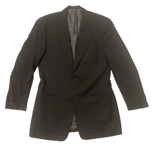 Armani Collezioni, Vintage Giorgio Armani Le Collezioni Gray Pinstripe Wool Blazer 42L Italy