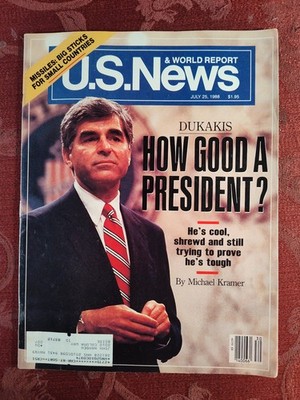 U S NEWS World Report Magazine August 1 1988 Michael Dukakis Democrat Nomination