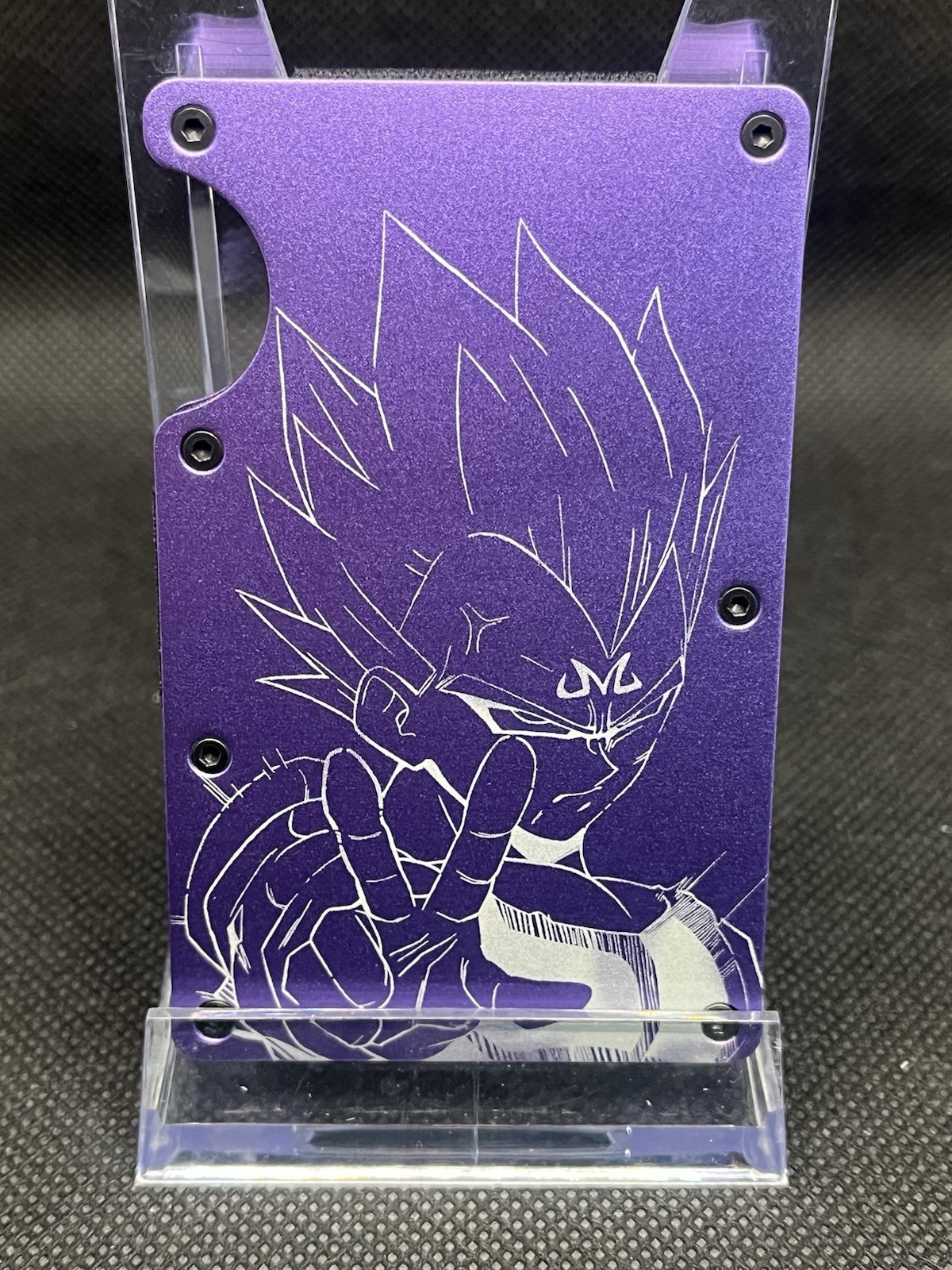 Estuche para tarjetas billetera minimalista de metal Majin Vegeta Dragon Ball Z