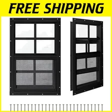 Versatile 2 Pack 24" x 36" Windows with Fiberglass Screen for Sheds & Playhouses