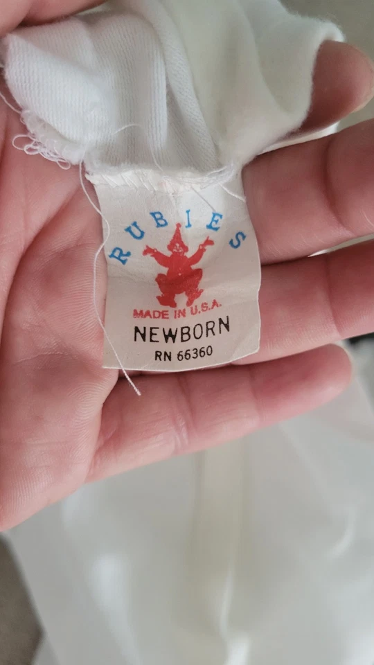 Vintage 1980s Rubie’s “Jama” Bunny Costume Pajama – Newborn 3–9 Months – Made in - Image 3 of 4