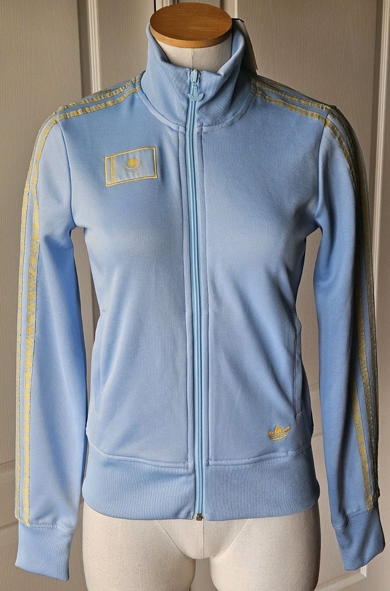 RARE & NEW Adidas Size S Small KAZAKHSTAN Blue Yellow Women's