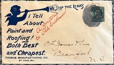 US 1900 Advertising cover from St Louis, Mo to Beaufort, NC with killer cancel