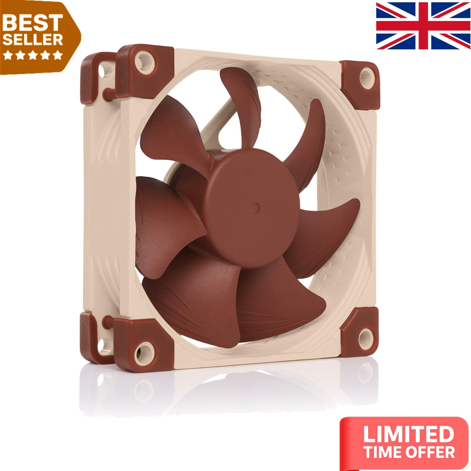 Advanced Acoustic Optimisation 80mm Fan | Ultra-Quiet 3-Pin | 12V Performance
