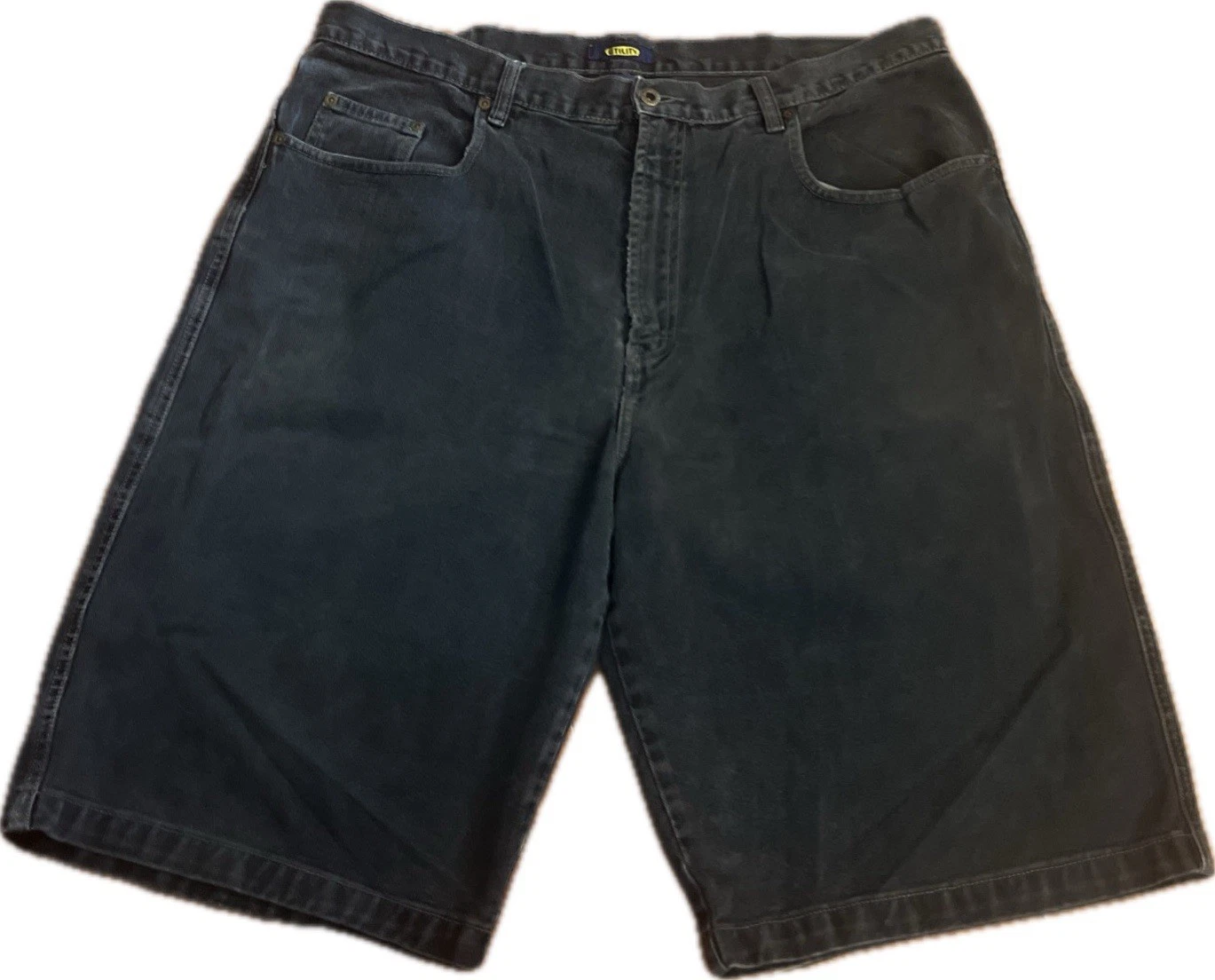 VTG UTILITY WEAR ANYWHERE Black Denim Hip Hop Skater Jeans Shorts Men's 40 Y2K