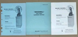 Wilson Rockwell Early Model Harness Tester Operator Manual Lot W/ Brochures Vtg
