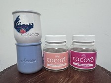 La Fermiere French Glazed Terracotta Cocoyo Nounos Yogurt Pots Set of 4